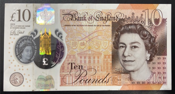 POLIMERO - CEDULA DA INGLATERRA - 10 POUNDS - MBC.