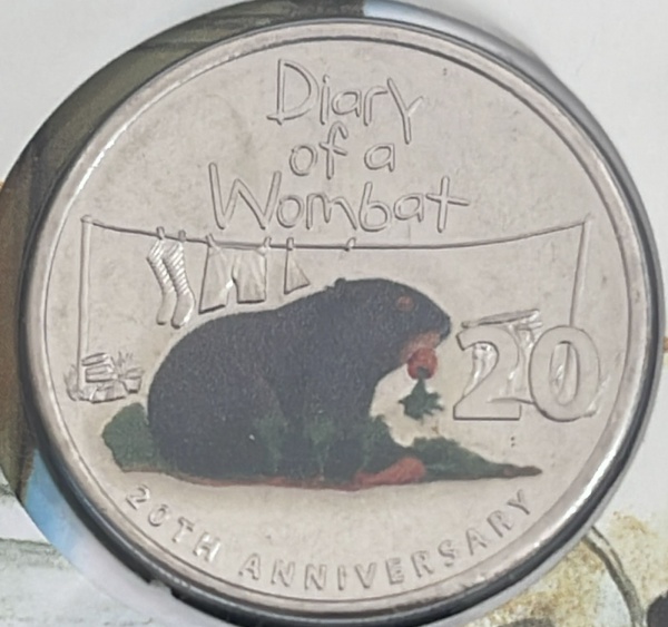 MOEDA DA AUSTRALIA - 20 CENTS 2022 (ACOMPANHA ENVELOPE DO PRIMEIRO DIA DE LANCAMENTO + SELO ) - CUPRONIQUEL - DIAMETRO (+/-): 28,65mm.