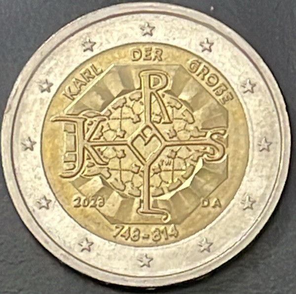 MOEDA DA ALEMANHA (CHARLEMAGNE) - 2 EUROS 2023 - BIMETALICA - DIAMETRO (+/-): 25,75mm.