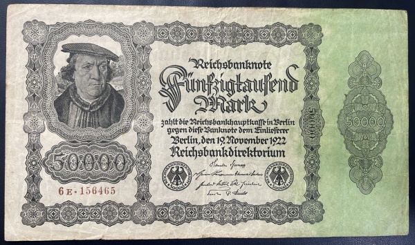 CEDULA DA ALEMANHA - 50 000 MARK 1922 - MBC.