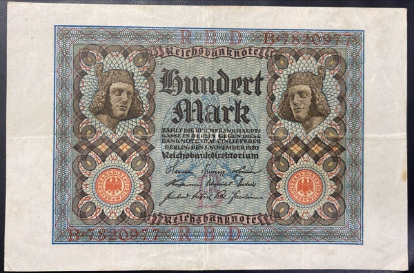 CEDULA DA ALEMANHA - 100 MARK 1920 - MBC.