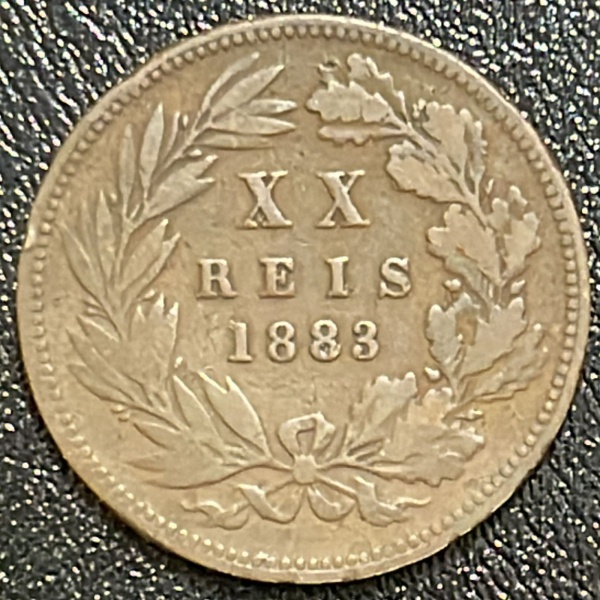 MOEDA DE PORTUGAL - XX REIS 1883 - BRONZE - DIAMETRO (+/-): 30mm.