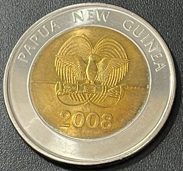 EMISSOR - DIFICIL - MOEDA DA `PAPUA NEW GUINEA` - K.2. 2008 - BIMETALICA - DIAMETRO (+/-): 33mm.