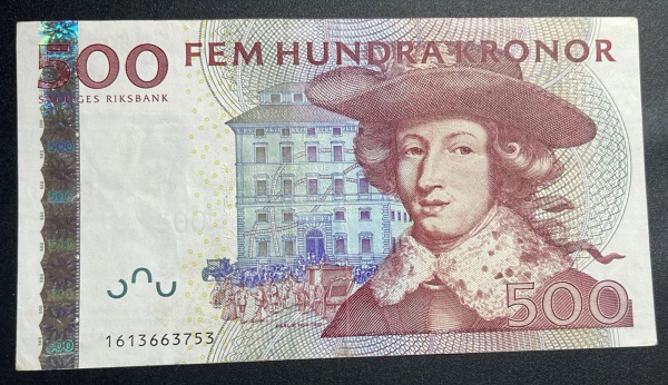CEDULA DA SUECIA - 500 KRONOR - MBC.