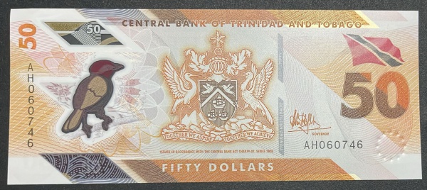 POLIMERO - CEDULA DE `TRINIDAD AND TOBAGO` - 50 DOLLAR 2020 - SOBERBA.