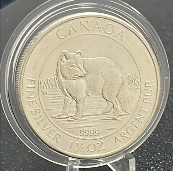 1. 1/2 Oz DE PRATA .999% - MOEDA DO CANADA - 8 DOLLARS 2014 - PRATA .999% - DIAMETRO (+/-): 40mm.