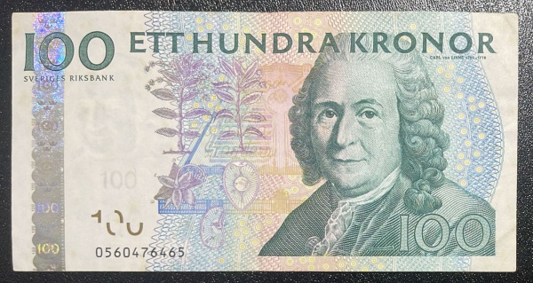 CEDULA DA SUECIA - 100 KRONOR - MBC.