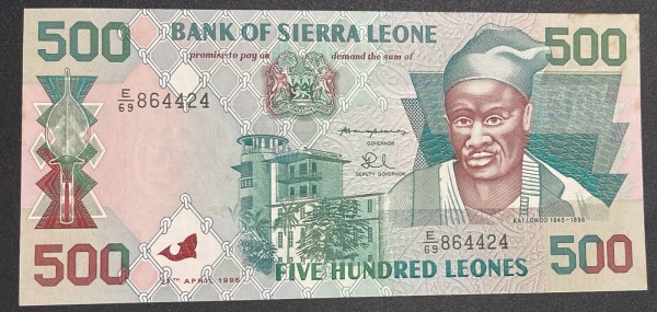 CEDULA DE `SIERRA LEONE` - 500 LEONE 1995 - SOBERBA.