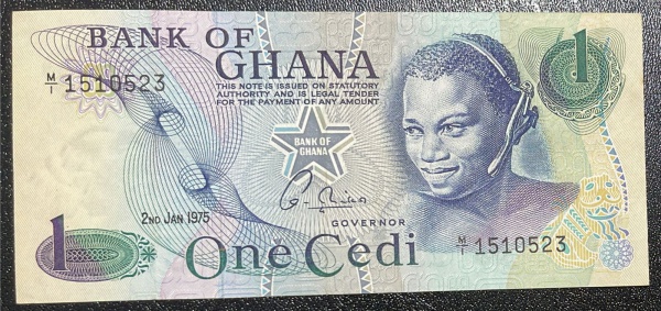 CEDULA DE GHANA - 1 CEDIS 1975 - MBC.