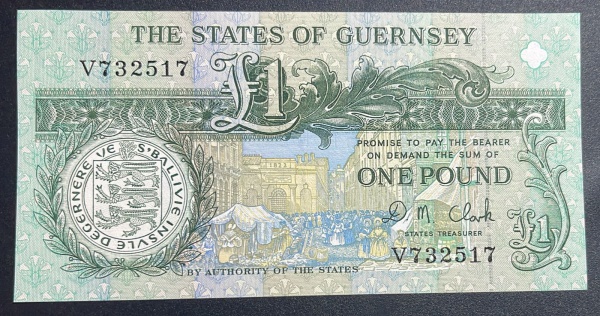 NOVIDADE - CEDULA `THE STATES OF GUERNSEY` - 1 POUND - FLOR DE ESTAMPA.