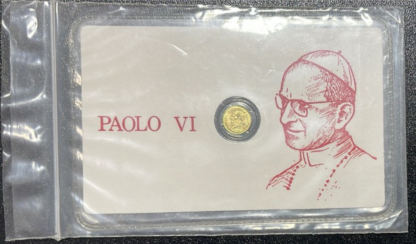 MEDALHA DA CIDADE DO VATICANO - PABLO VI (PAULO VI) - DIAMETRO (+/-): 10mm - BLISTER LACRADO.