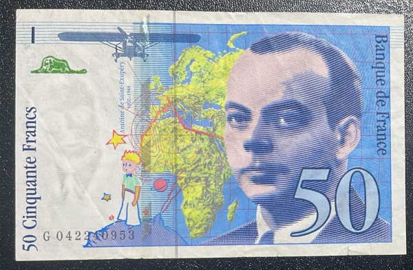 CEDULA DA FRANCA - 50 FRANCS - MBC.