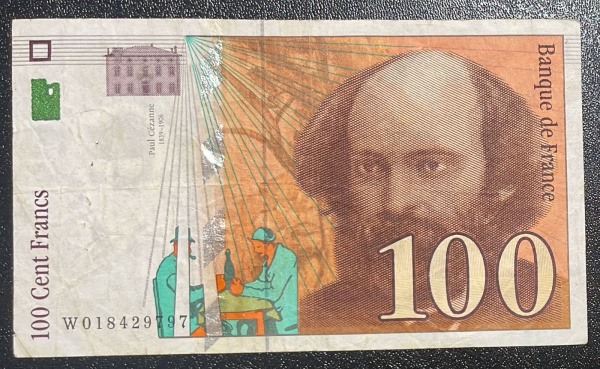 CEDULA DA FRANCA - 100 CENTS FRANCS - MBC.