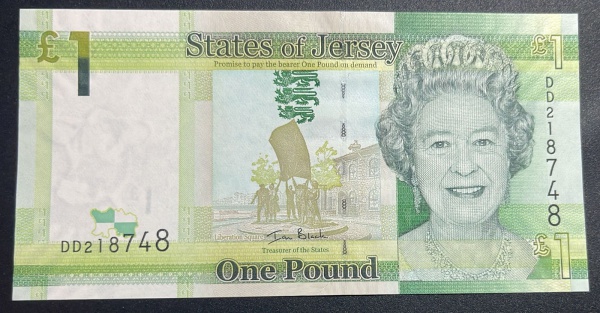 CEDULA `THE STATES OF JERSEY ` - 1 POUND - FLOR DE ESTAMPA.