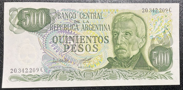 CEDULA DA ARGENTINA - 500 PESOS - SOBERBA.