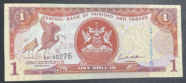 CEDULA DE `TRINIDAD AND TOBAGO` - 1 DOLLAR 2006 - FLOR DE ESTAMPA.