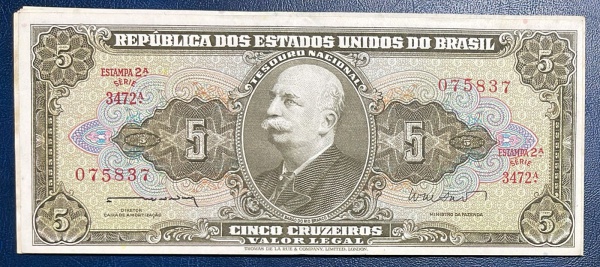 LOTE COM 10 CEDULAs DO BRASIL - 5 CRUZEIROS - MBC - C071 (REF. CATALOGO CLAUDIO AMATO - CONFORME FOTOS.