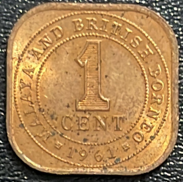 MOEDA DA MALASIA - 1 CENT 1961 - BRONZE - DIAMETRO (+/-): 23,3mm.