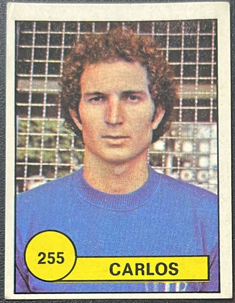 # FIGURINHA - CARLOS - 1977 - SUPER CAMPEONATO NACIONAL - COPA BRASIL - NUNCA COLADA - ORIGINAL DE EPOCA (ITEM COM 48 ANOS DE FABRICACAO) - TUDO CONFORME FOTOS.