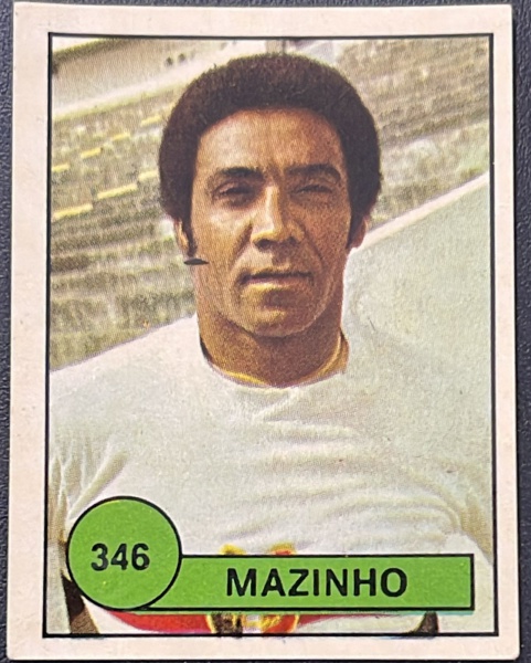 # FIGURINHA - MAZINHO - 1977 - SUPER CAMPEONATO NACIONAL - COPA BRASIL - NUNCA COLADA - ORIGINAL DE EPOCA (ITEM COM 48 ANOS DE FABRICACAO) - TUDO CONFORME FOTOS.
