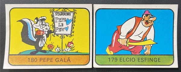 # FIGURINHAS - LOTE COM 02 UNID. - TURMA DO PERNALONGA (WARNER BROS INC.) - EDITORA DIMENSAO CULTURAL LTDA - 1978 - NUNCA COLADAS (ITEM COM MAIS DE 47 ANOS DE FABRICACAO) - TUDO CONFORME FOTOS.