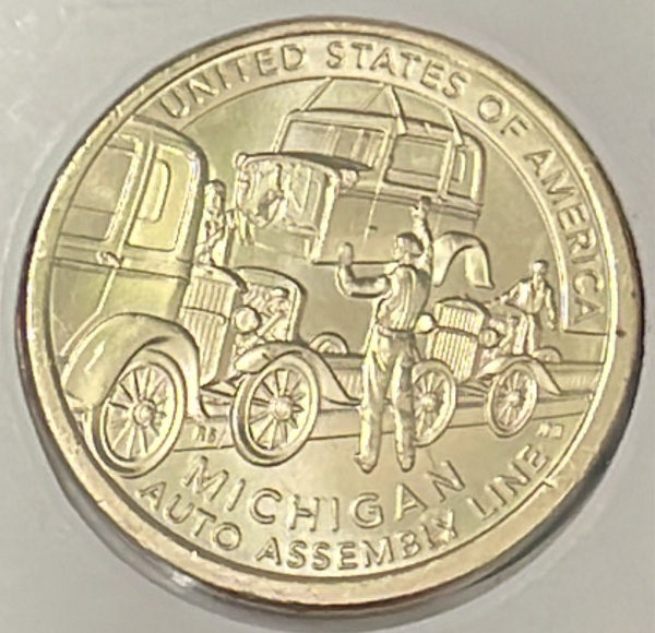 MOEDA DOS EUA - 1 DOLLAR (2018 - 2032) - COBRE + REVESTIMENTO DE LATAO + MANGANES - SOBERBA / FLOR DE CUNHO (RETIRADAS DO TUBO MAIS COM ALGUNS RISCOS) - DIAMETRO (+/-): 26,5mm.