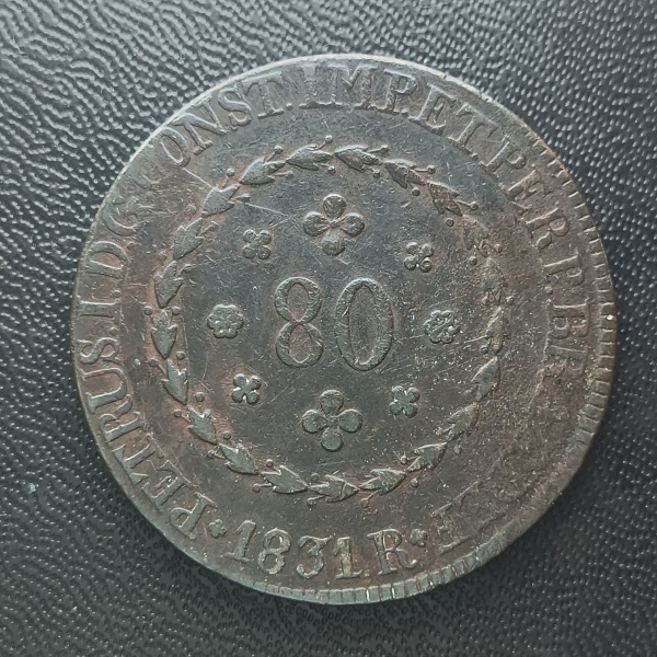 Joias . Moeda do Brasil Colônia  960 Reis  1812 B  Patina Arco- foto 4