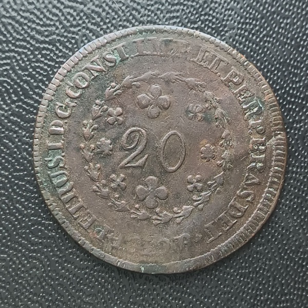 Joias . Moeda do Brasil Colônia  960 Reis  1812 B  Patina Arco- foto 5