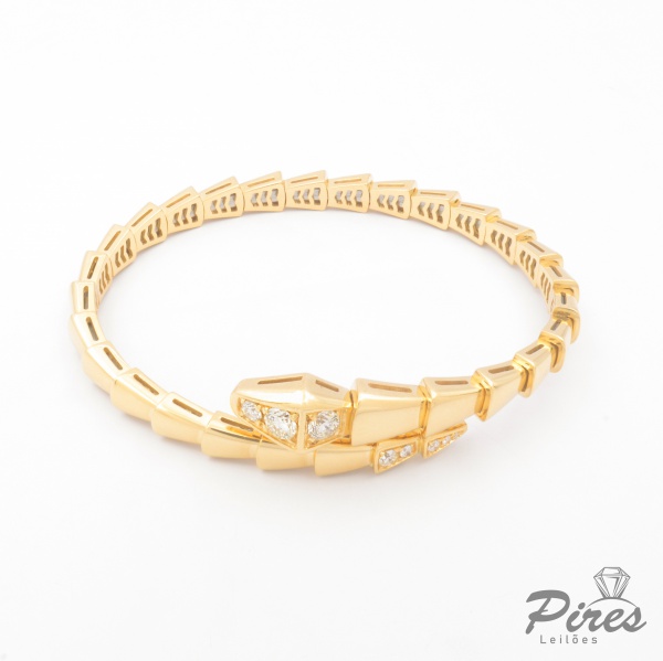 Joias . CONDIÇÃO ESPECIAL: 3x SEM JUROS: BVLGARI - Pulseira Serpenti Viper de uma volta ...