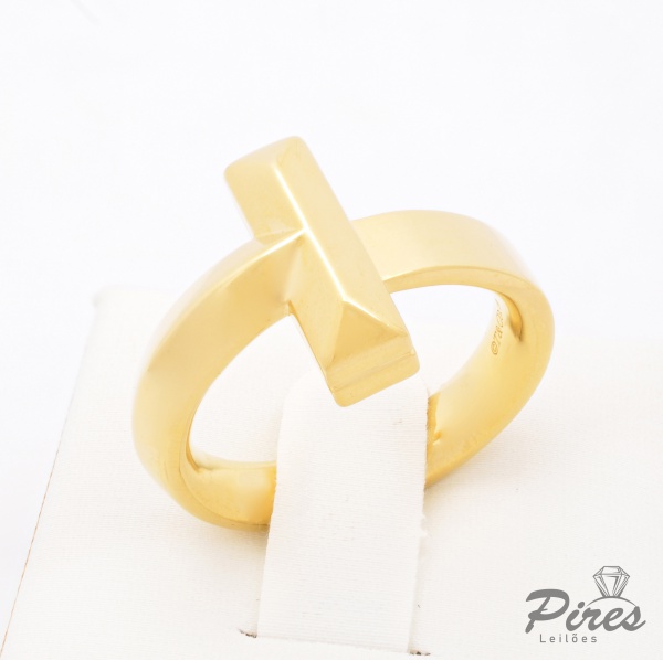 Joias . CONDIÇÃO ESPECIAL: 3x SEM JUROS: TIFFANY & Co. - Anel T1 em Ouro Amarelo 18K - ...