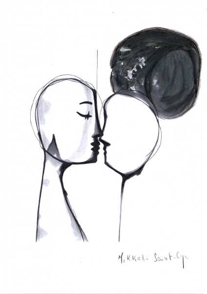 Lote 26 Biomorphic Surrealist & Abstract Minimalist Original Art - Mikkeli saint-Cyr. O ... Valor in