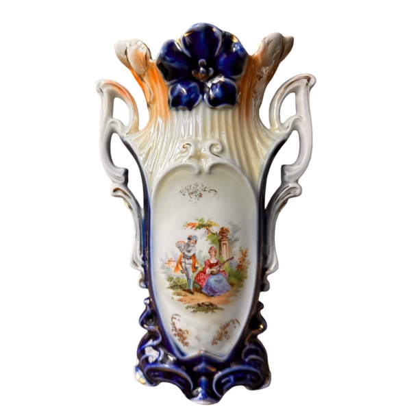 Arte . Importante Vaso Cachepot Art Déco em Majólica  Década d foto 3