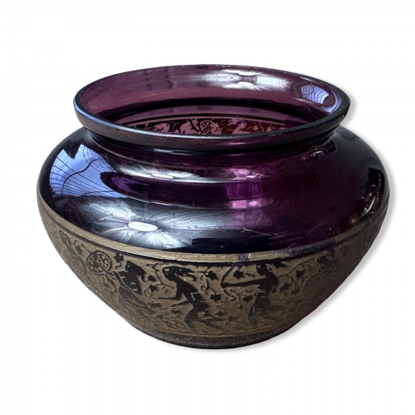 Arte . Importante Vaso Cachepot Art Déco em Majólica  Década d foto 4