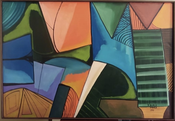 Arte . JOSÉ PANCETTI, ÓL SOBRE PLACA, ASSINADO FRENTE E VERSO, foto 7