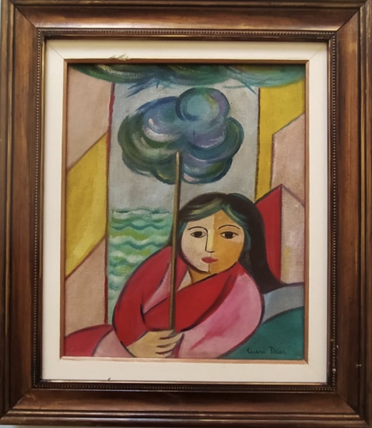 Arte . JOSÉ PANCETTI, ÓL SOBRE PLACA, ASSINADO FRENTE E VERSO, foto 3