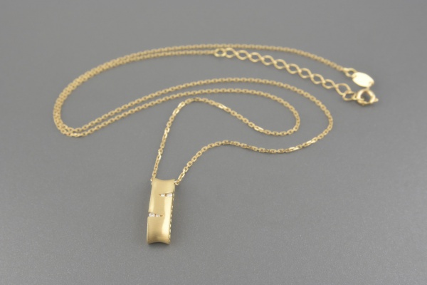 Joias . GRAVINA Colar em Ouro Amarelo 18k com Aprox. 3pts de Brilhantes - Corrente de ...