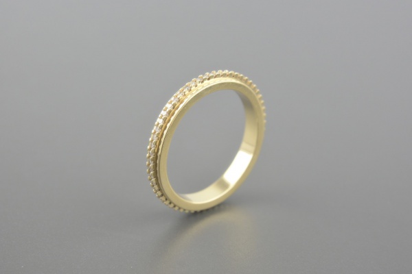 Joias . VIVARA Aliança Inteira em Ouro Amarelo 18k com Aprox. 35pts de Brilhantes - Aro ...