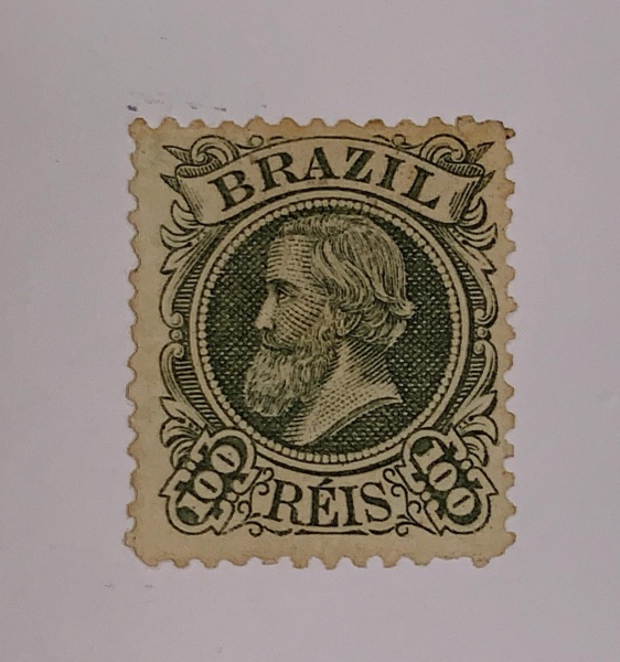 Joias . Brasil - Dom Pedro II cabeça pequena - num 49 - UF1300 - novo - sem goma e ...