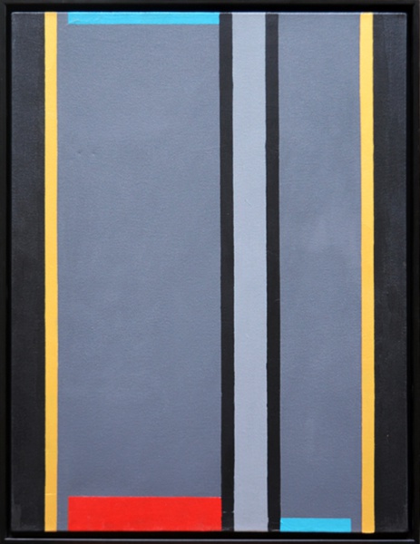 Arte . Sued, Geométrico - óleo sobre tela - datado 1990 - medindo 80 x 60 cm - Ass. ...