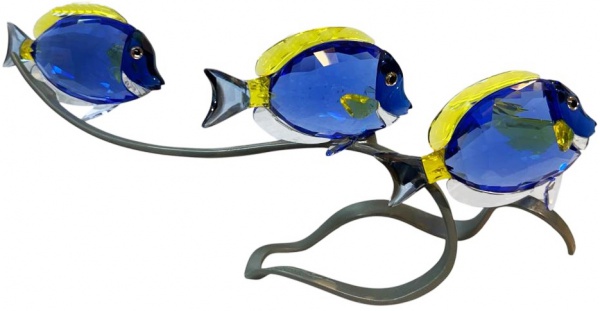 Joias . Swarovski Crystal Paradise Fish- Magnifico grupo escultórico Retratando um ...