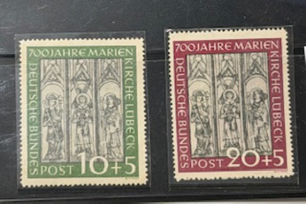 Selos Alemanha Federal. Yvert 25 e 26. Novos. 100 euros