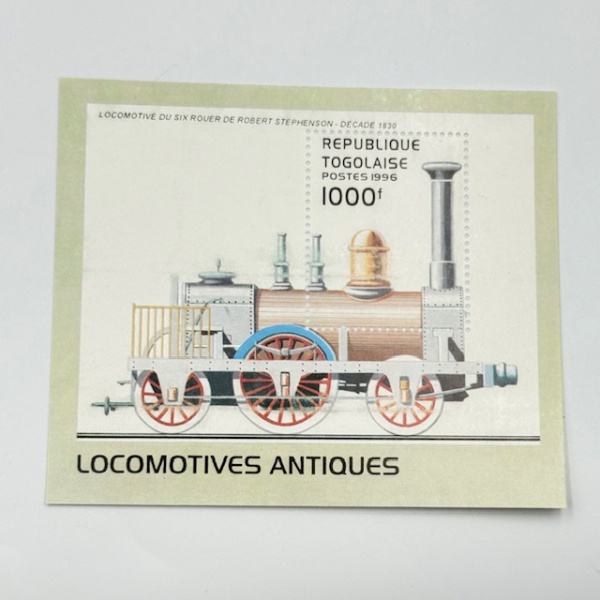 Bloco Togo, 1996. Mint. Trem, locomotivas antigas. Yvert B-307