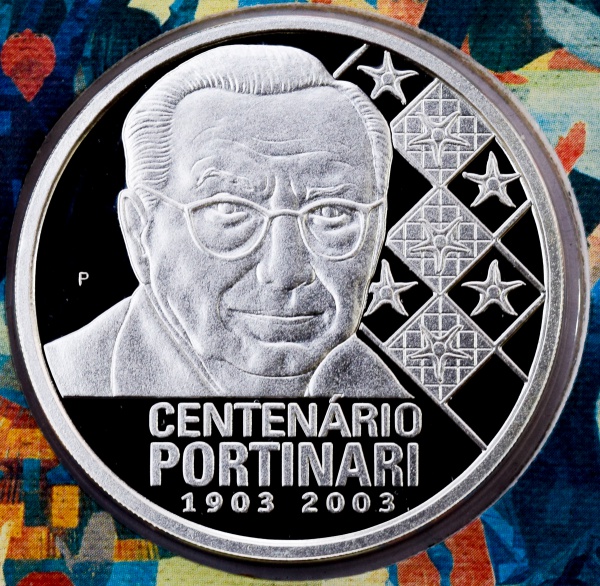 Joias . Moeda do Brasil - 2 Reais - PROVA - Centenário de Cândido Portinari - 2003 - ...