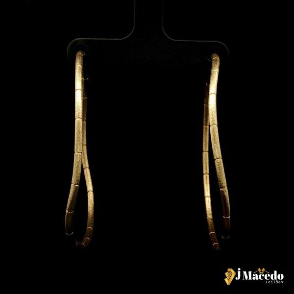 Joias . Brinco HSTERN Ouro Amarelo 18k Tamanho 5cm Peso 8,3g Acompanha o certificado ...