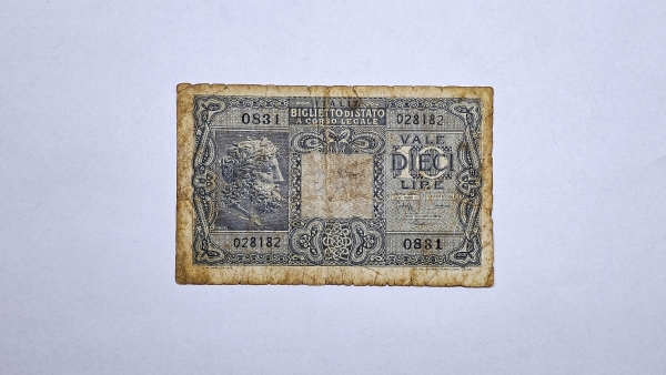 Cédula da Italia - 10 Lira - BC