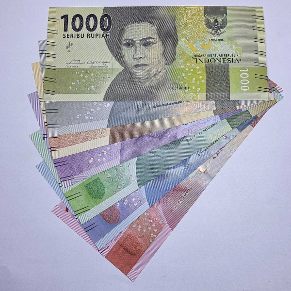 Cédula da Indonesia - 1000 a 100000 Rupiah - 2016 - 7 Cédulas - FE
