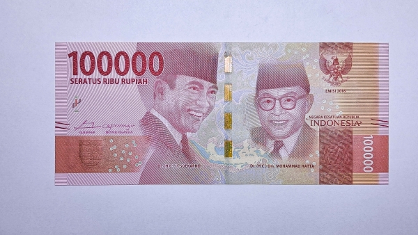 Cédula da Indonesia - 100000 Rupiah - 2016 - FE