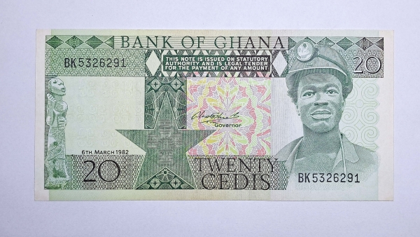 Cédula de Gana - 20 Cedis - 1982 - P21c - Soberba/FE