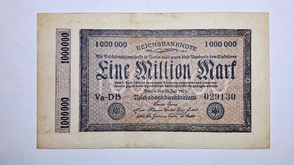 Cédula da Alemanha - 1000000 Mark - 1923 - P93 - Soberba