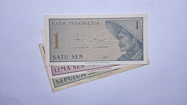 Cédulas da Indonesia - 1964 - Soberbas